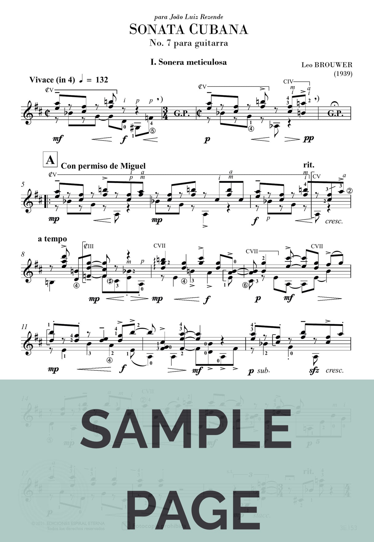 Brouwer: Sonata Cubana No. 7