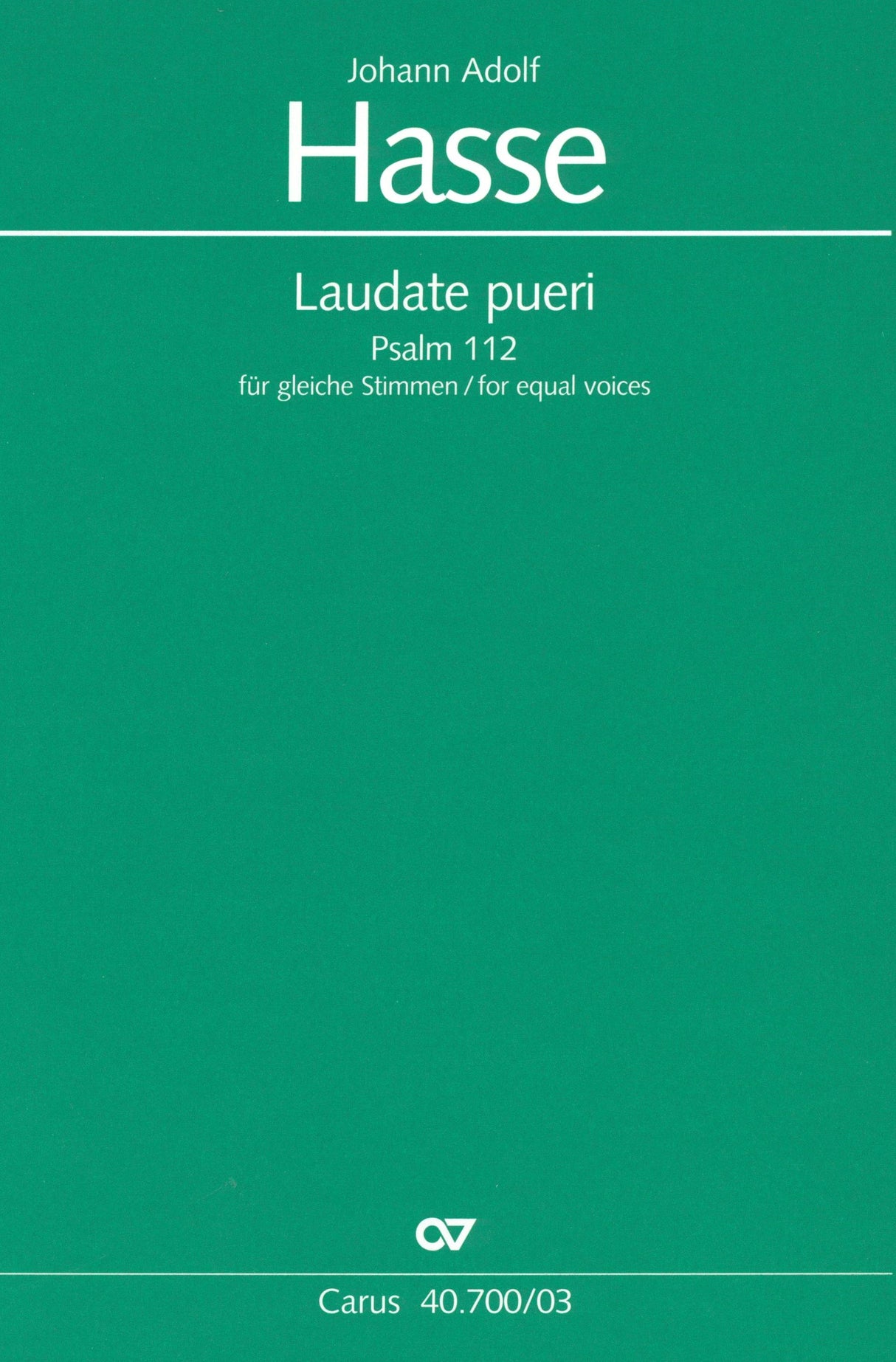 Hasse: Laudate pueri