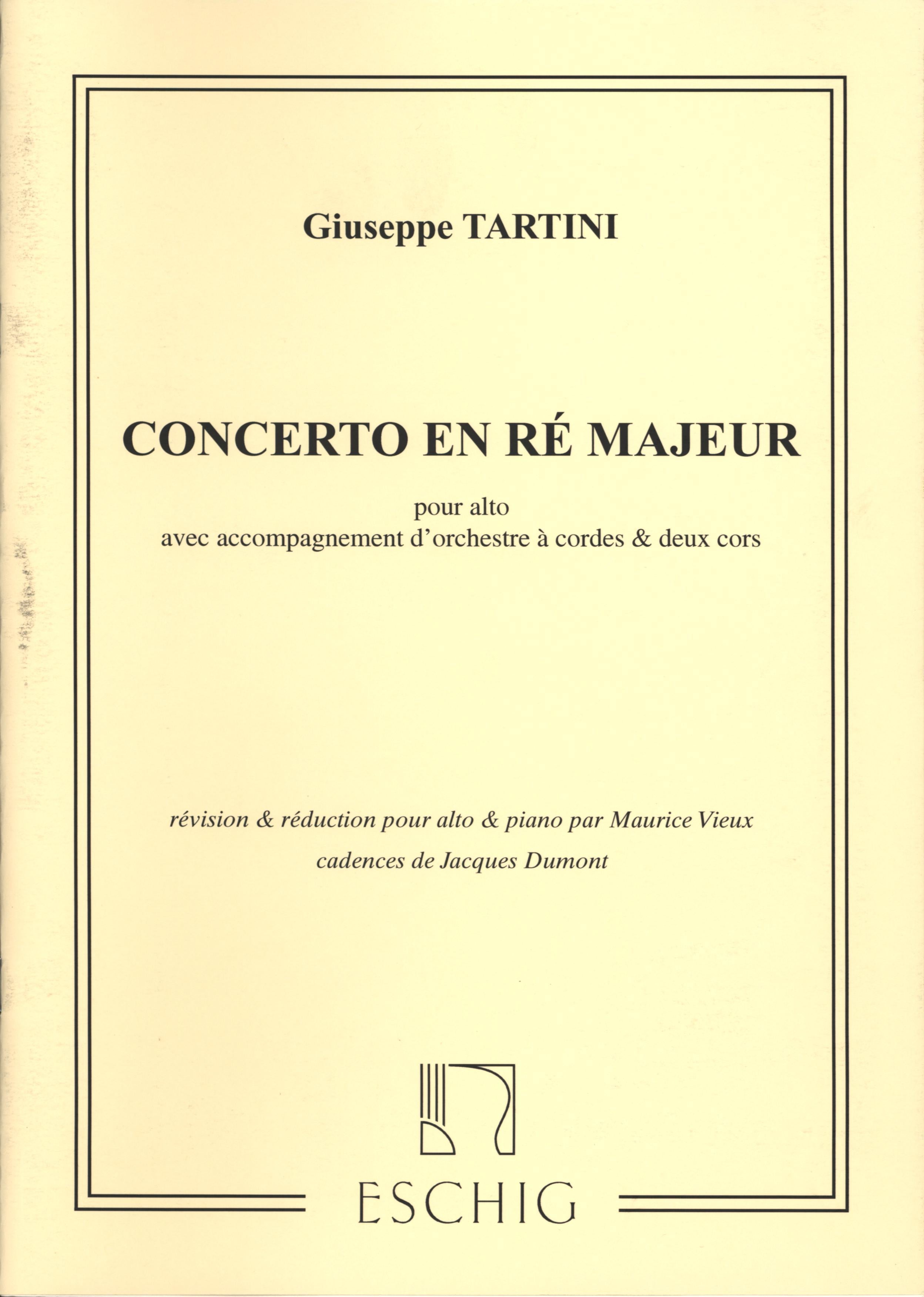 Tartini: Viola Concerto in D Major – Ficks Music