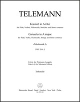 Telemann: Concerto for Flute, Violin, Cello, Strings and Basso continuo in A Major, TWV 53:A2
