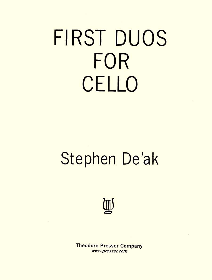 De'ak: First Duos for Cello