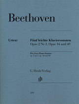 Beethoven: 5 Easy Piano Sonatas, Op. 2, No. 1, Opp. 14 & 49