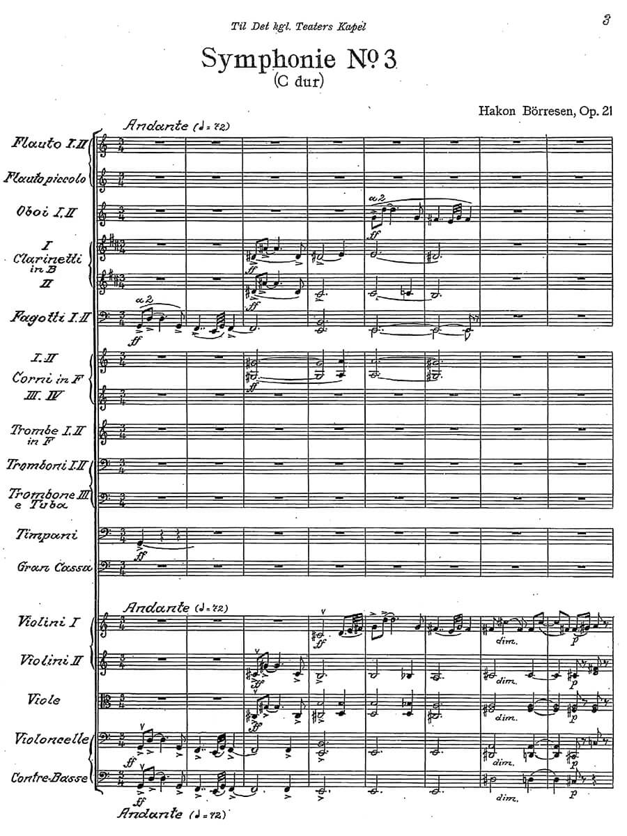 Børresen: Symphony No. 3 in C Major, Op. 21