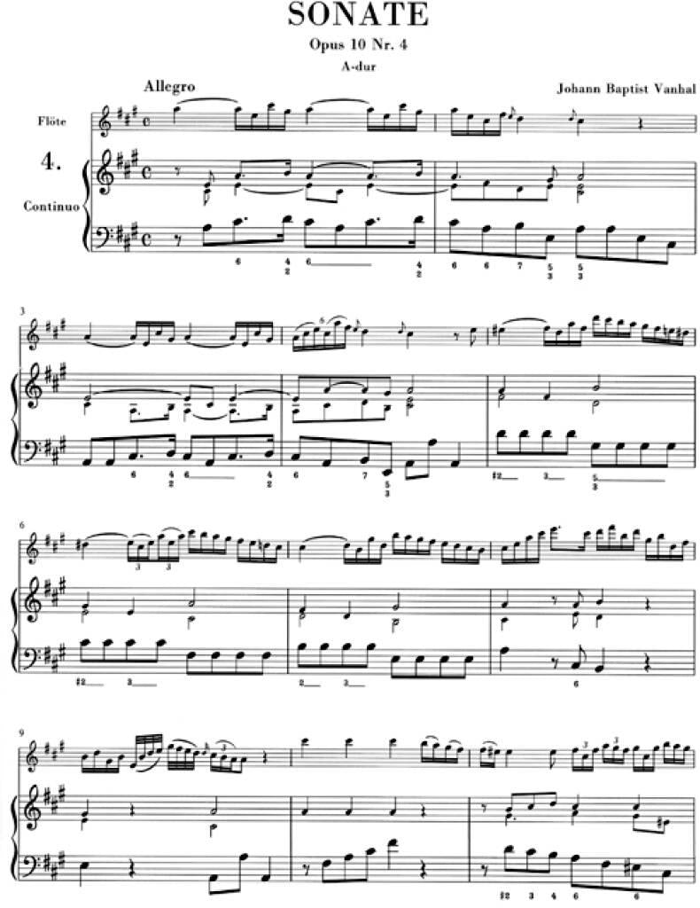 Sheet music composed by Johann Baptist Vaňhal (1739-1813) – Ficks