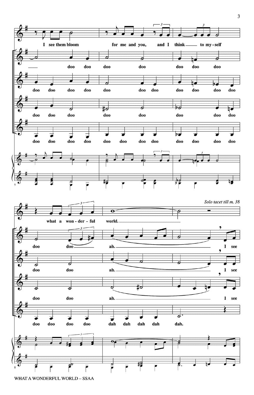What a Wonderful World (arr. for female choir)