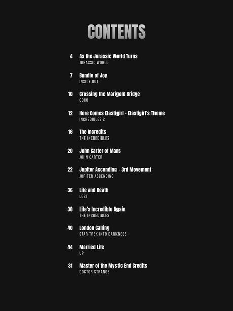 Michael Giacchino Sheet Music Collection