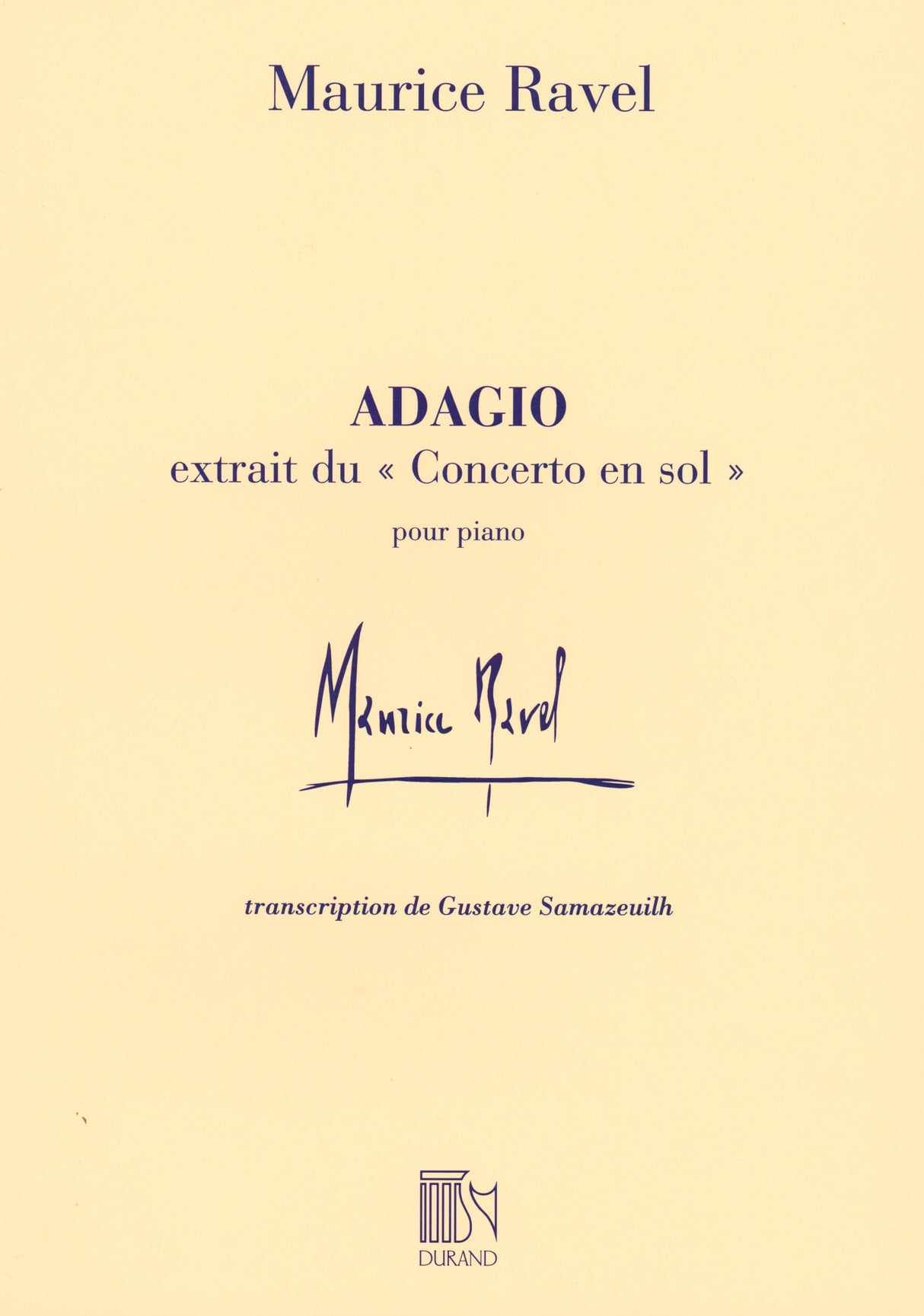 Ravel: Adagio from Piano Concerto in G Major (arr. for solo piano)