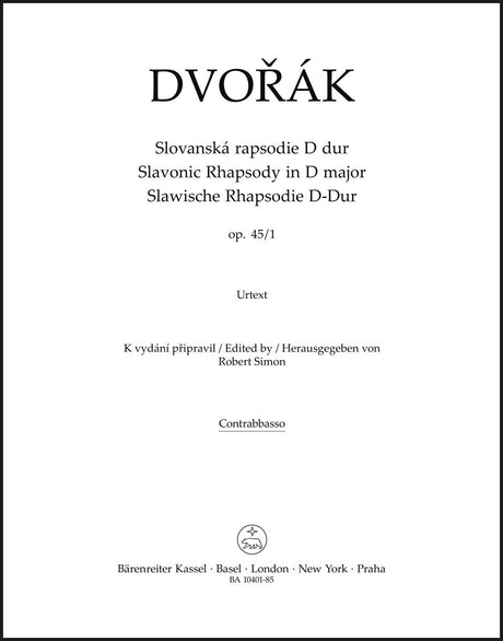 Dvořák: Slavonic Rhapsody in D Major, Op. 45, No. 1