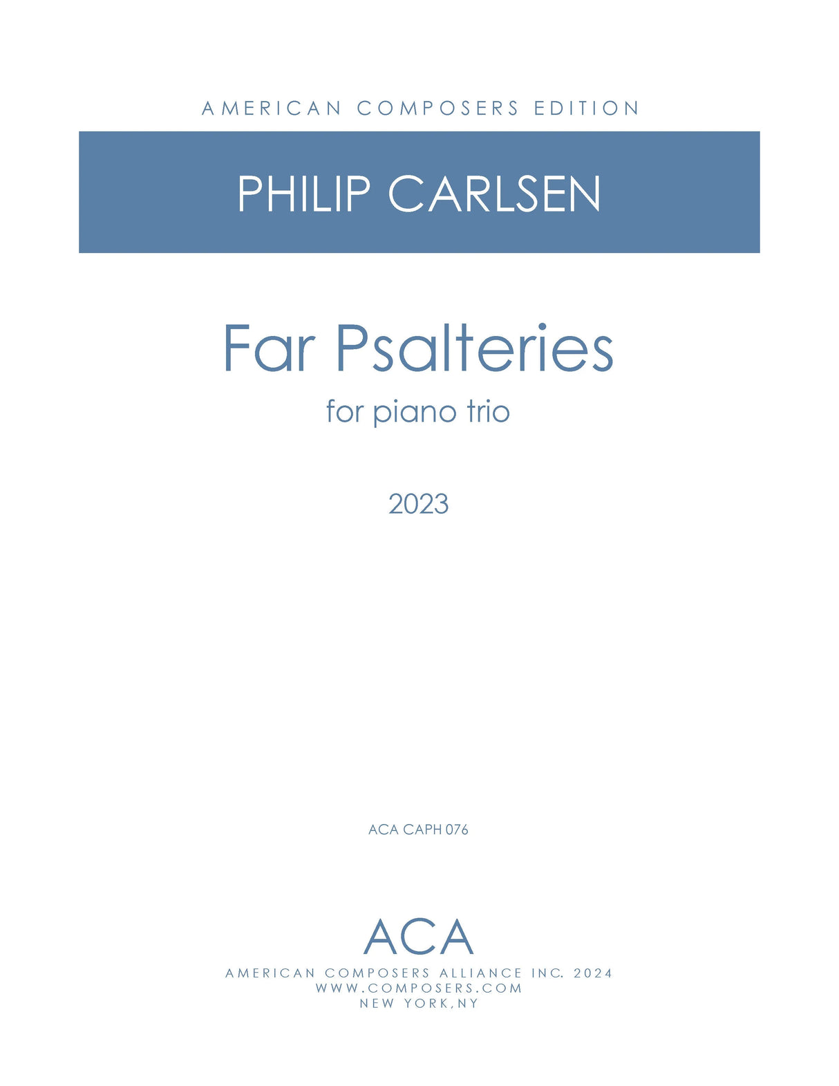 Carlsen: Far Psalteries