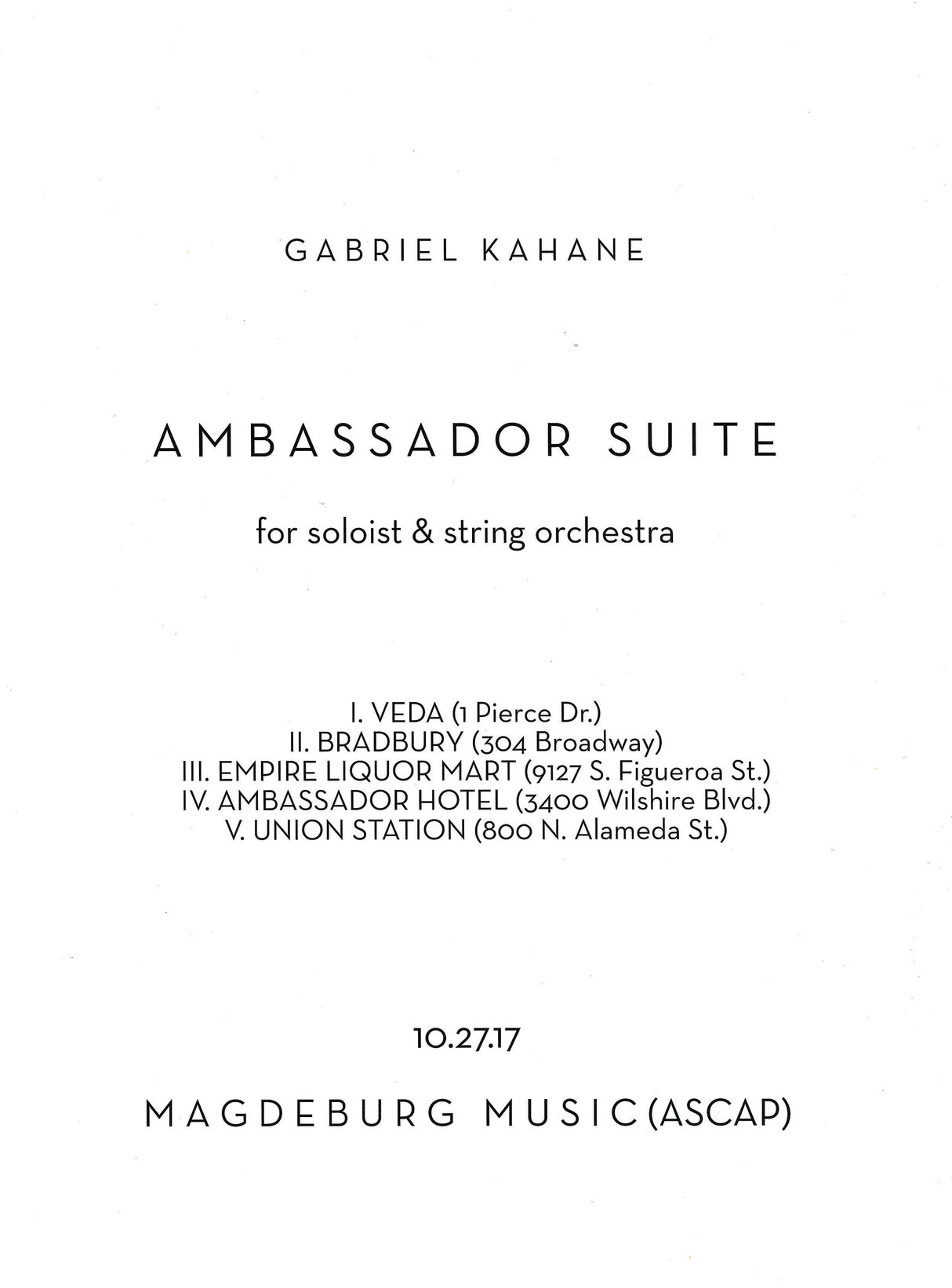 Kahane: Ambassador Suite