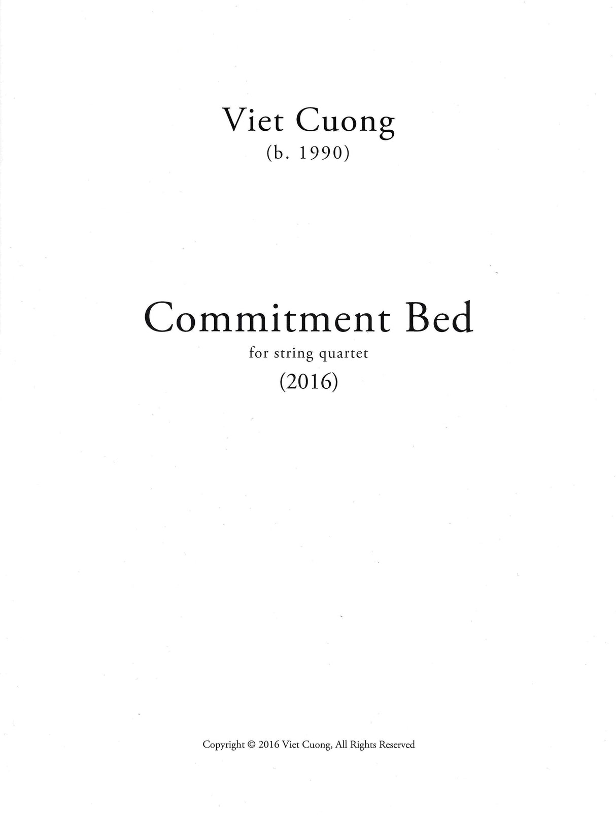 Cuong: Commitment Bed
