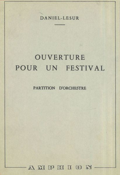 Lesur: Overture for a Festival