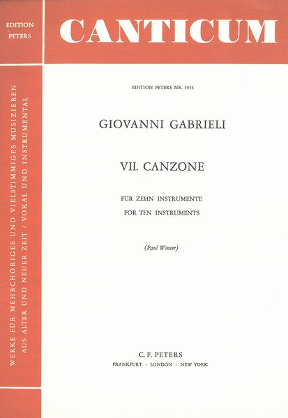 Gabrieli: Canzona No. 7 for 10 instruments (1597)