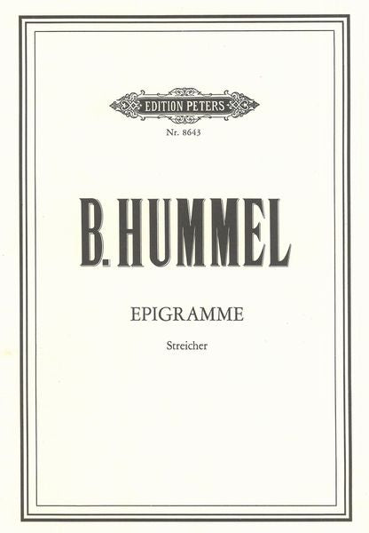 Hummel: Epigramme, Op. 69a
