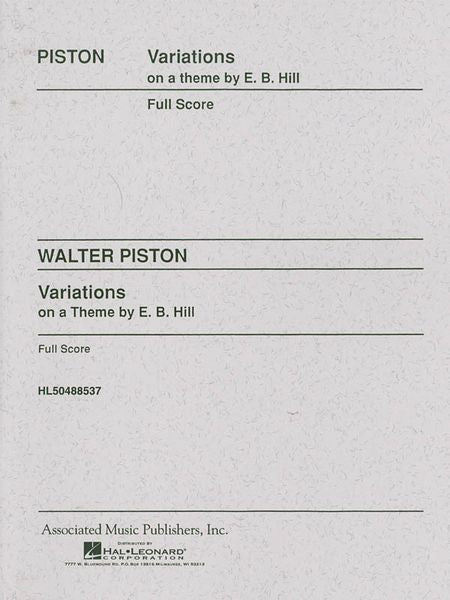 Piston: Variations on a Theme by Edward Burlingame Hill
