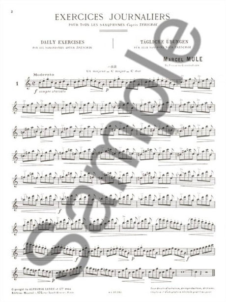 Mule: Daily Exercises for All Saxophones