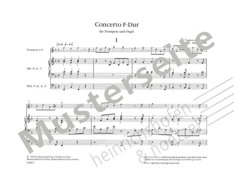 Albinoni: Concerto in F Major (arr. for trumpet & organ)