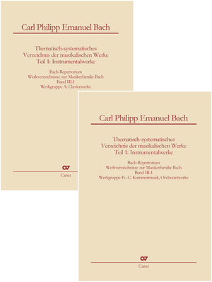 C.P.E.Bach: Thematic Catalog of Works - Volume 1