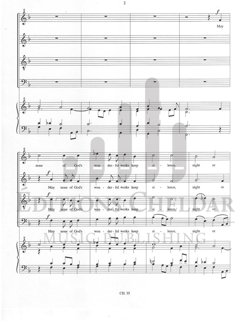 Bédard: May None of God's Wonderful Works Keep Silence