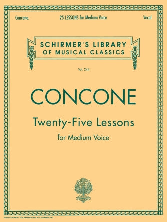 Concone: 25 Lessons, Op. 10