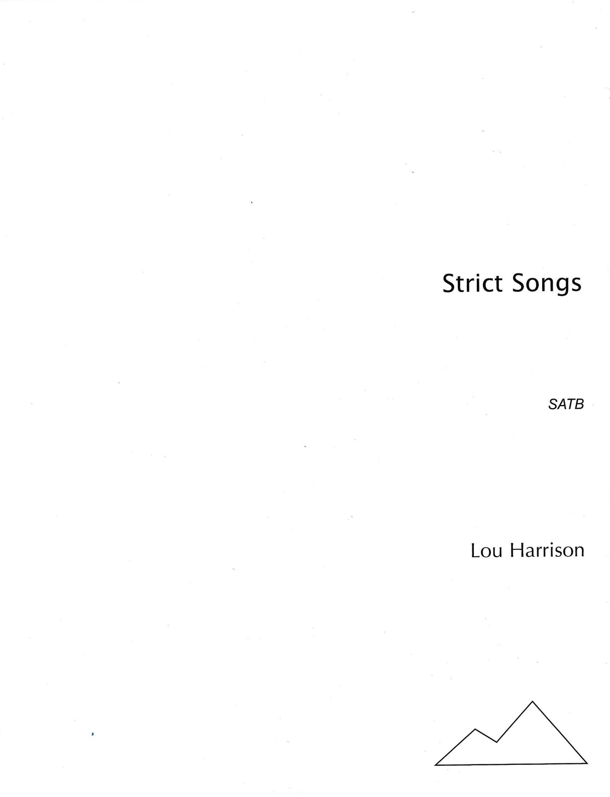 L. Harrison: Strict Songs