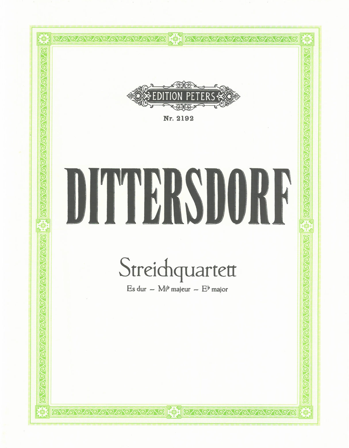 Dittersdorf: String Quartet in E-flat Major, Kr. 195
