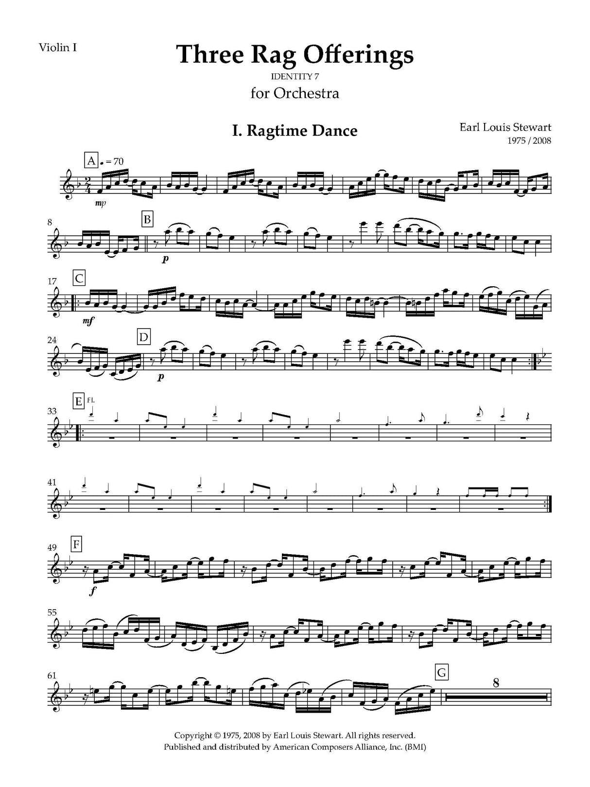 Stewart: Three Ragtime Offerings