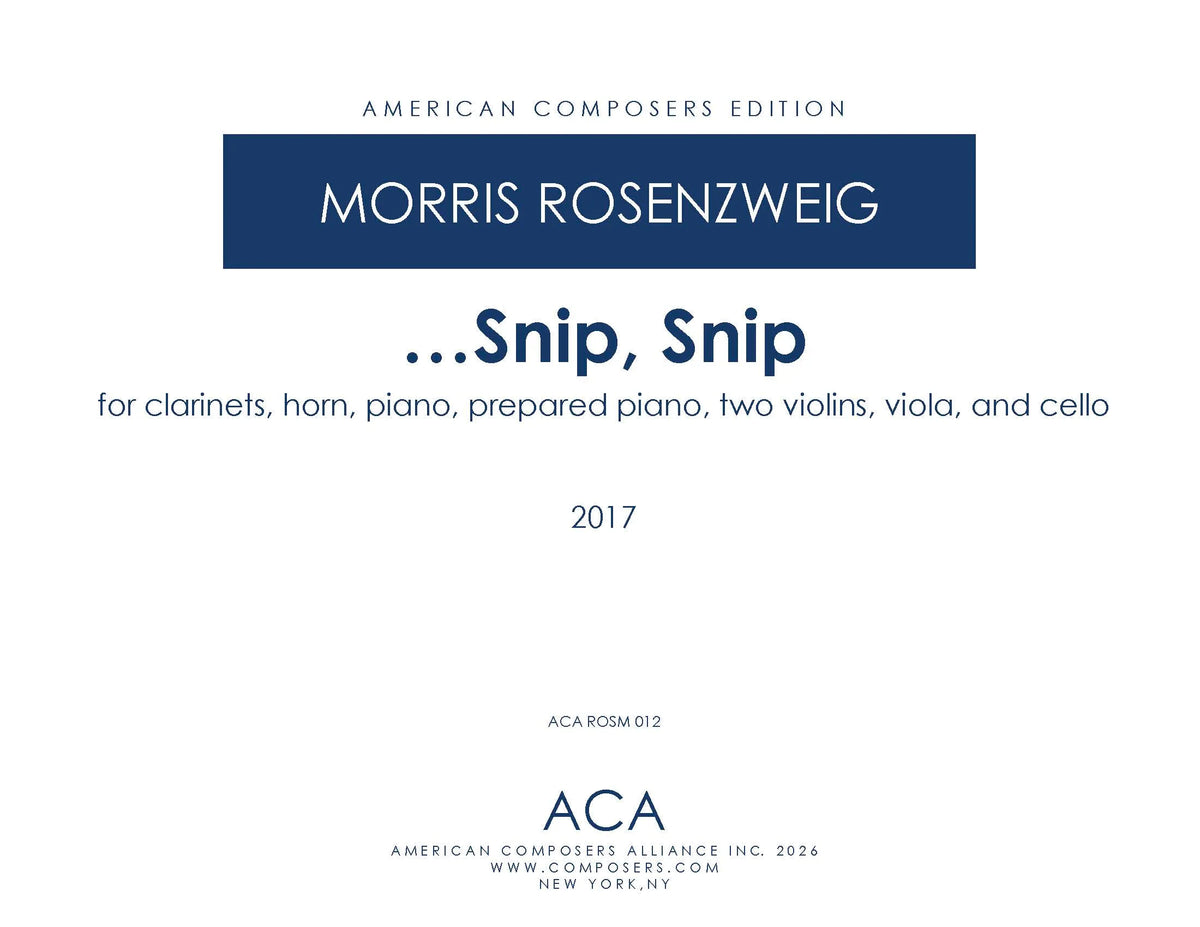 Rosenzweig: ...Snip, Snip