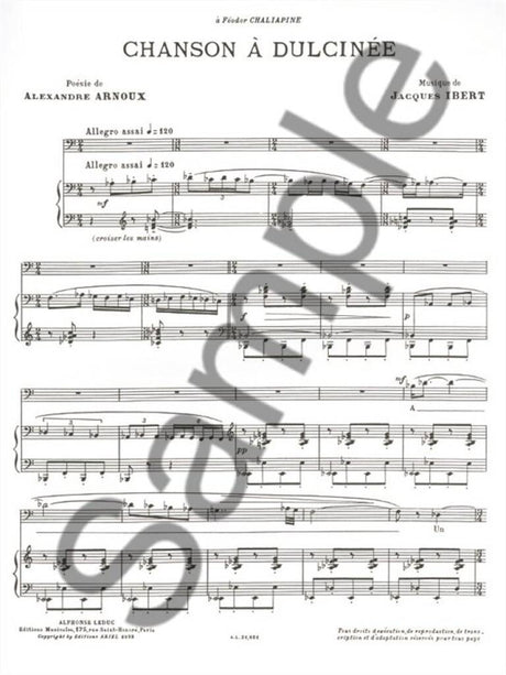 Ibert: Chanson à Dulcinée