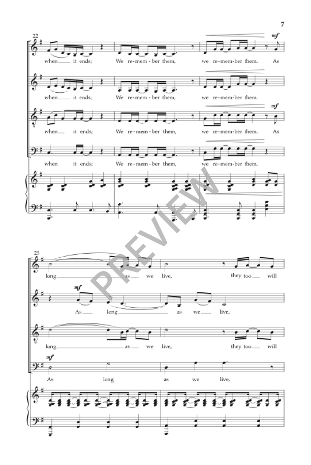 LaBarr: We Remember Them (Version for SATB)