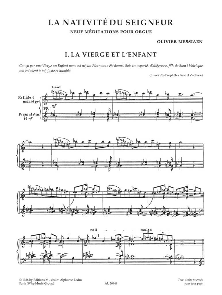 Messiaen: La Nativité du Seigneur – Ficks Music