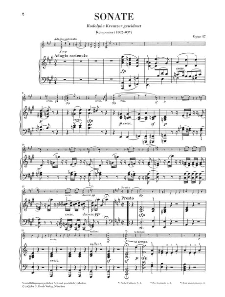 Beethoven: Violin Sonata in A Major, Op. 47 ("Kreutzer Sonata")