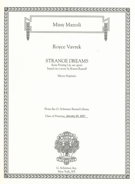 Mazzoli: Strange Dreams