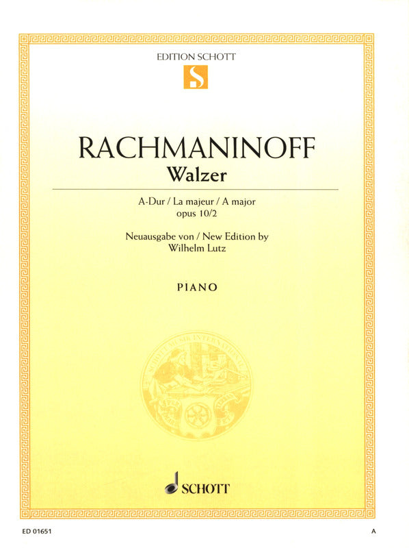 Rachmaninoff: Waltz in A Major, Op. 10, No. 2