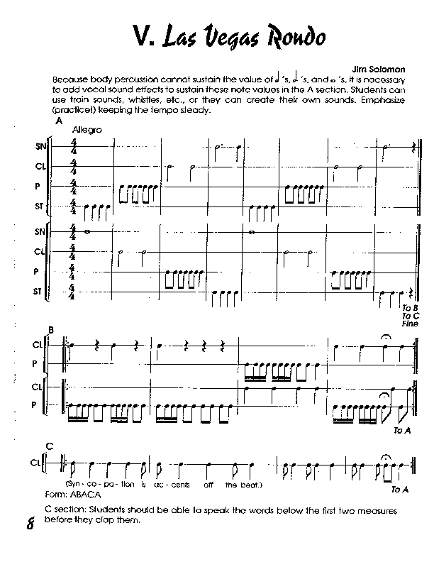 Solomon: The Body Rondo Book