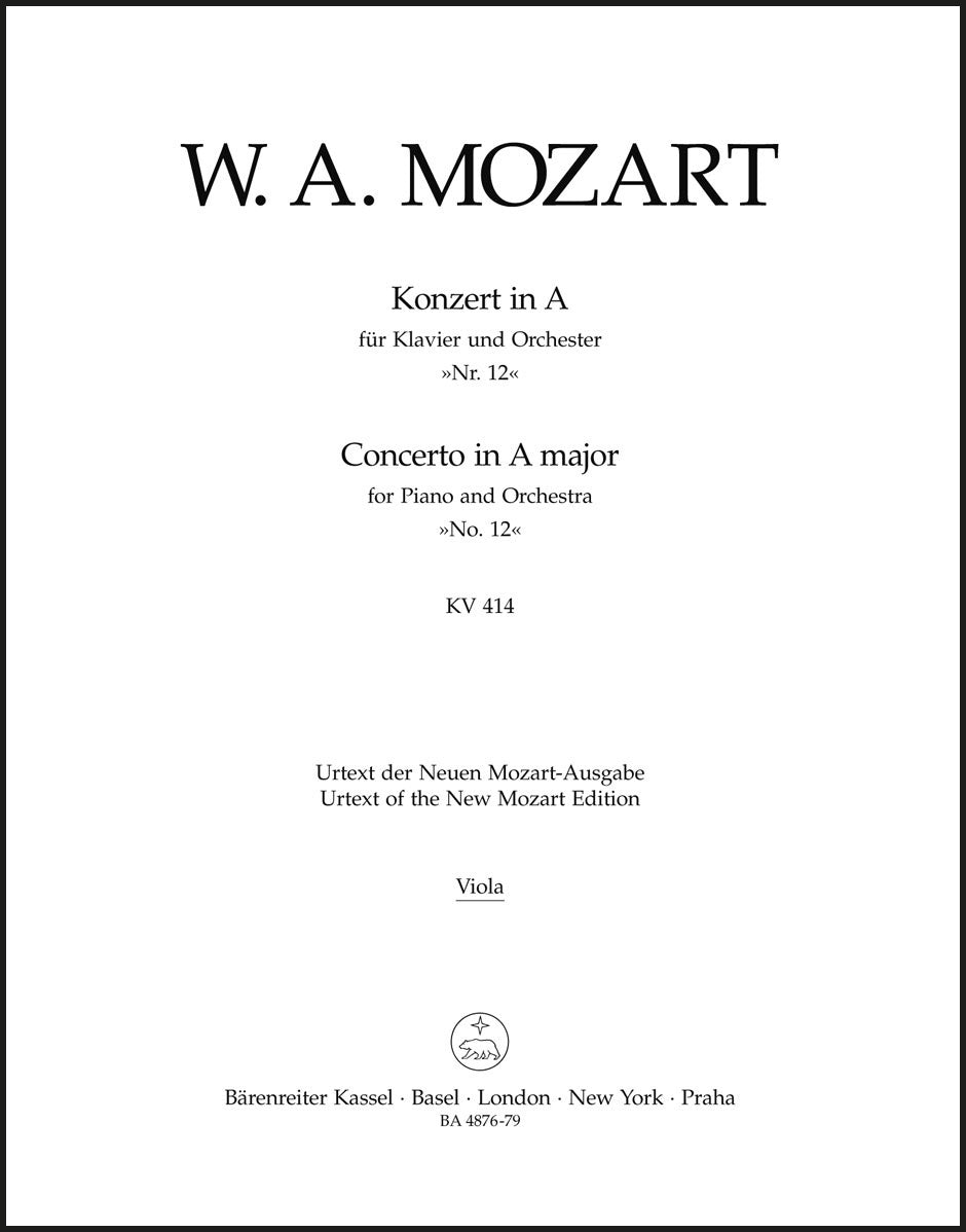 Mozart: Piano Concerto No. 12 in A Major, K. 414 – Ficks Music