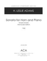 H.L. Adams: Horn Sonata