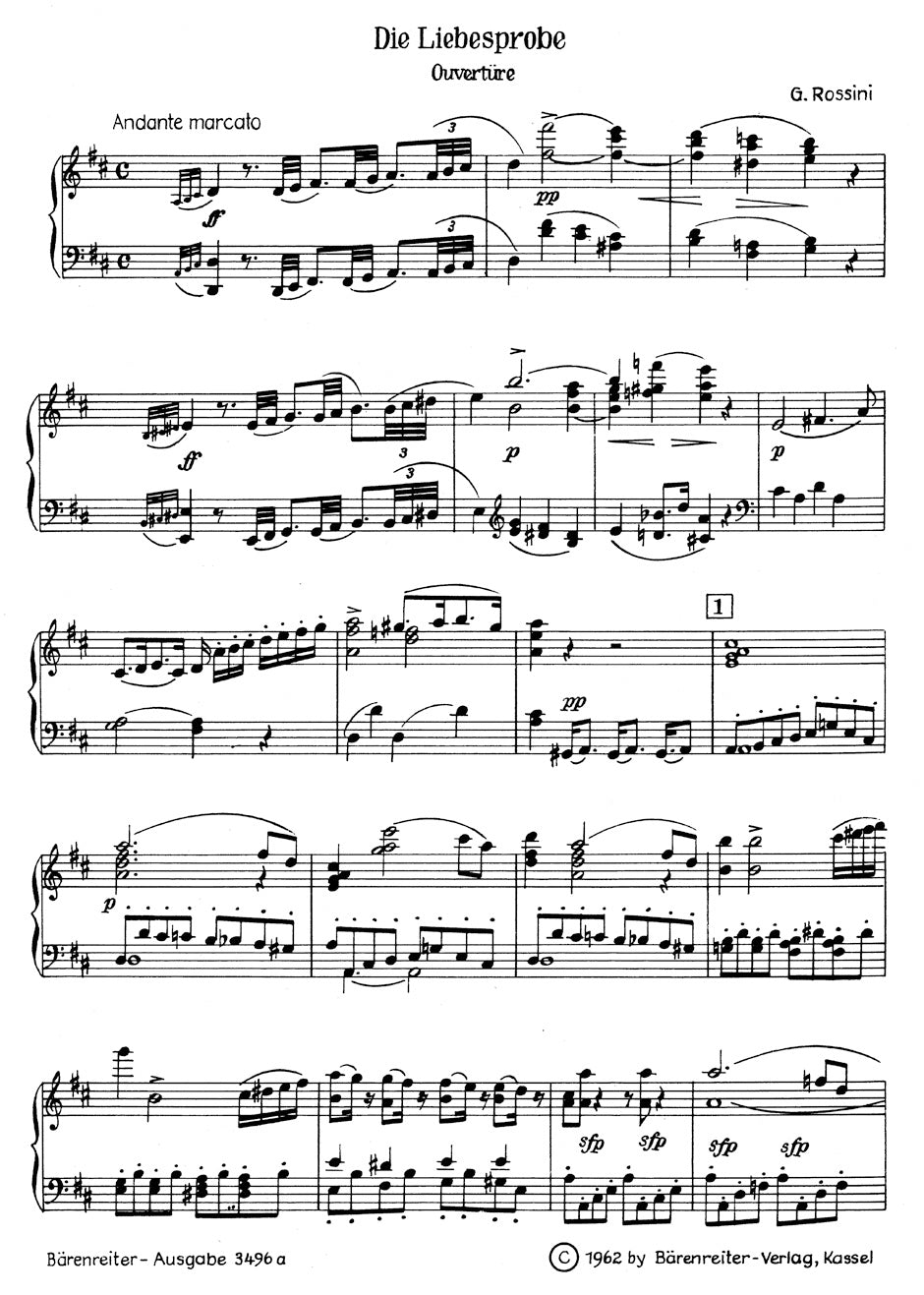 Rossini: Die Liebesprobe