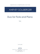 Sollberger: Duo for Flute and Piano