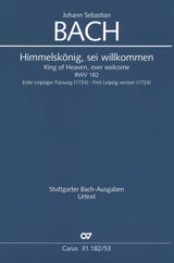 Bach: Himmelskönig, sei willkommen, BWV 182 (First Leipzig version in G Major)