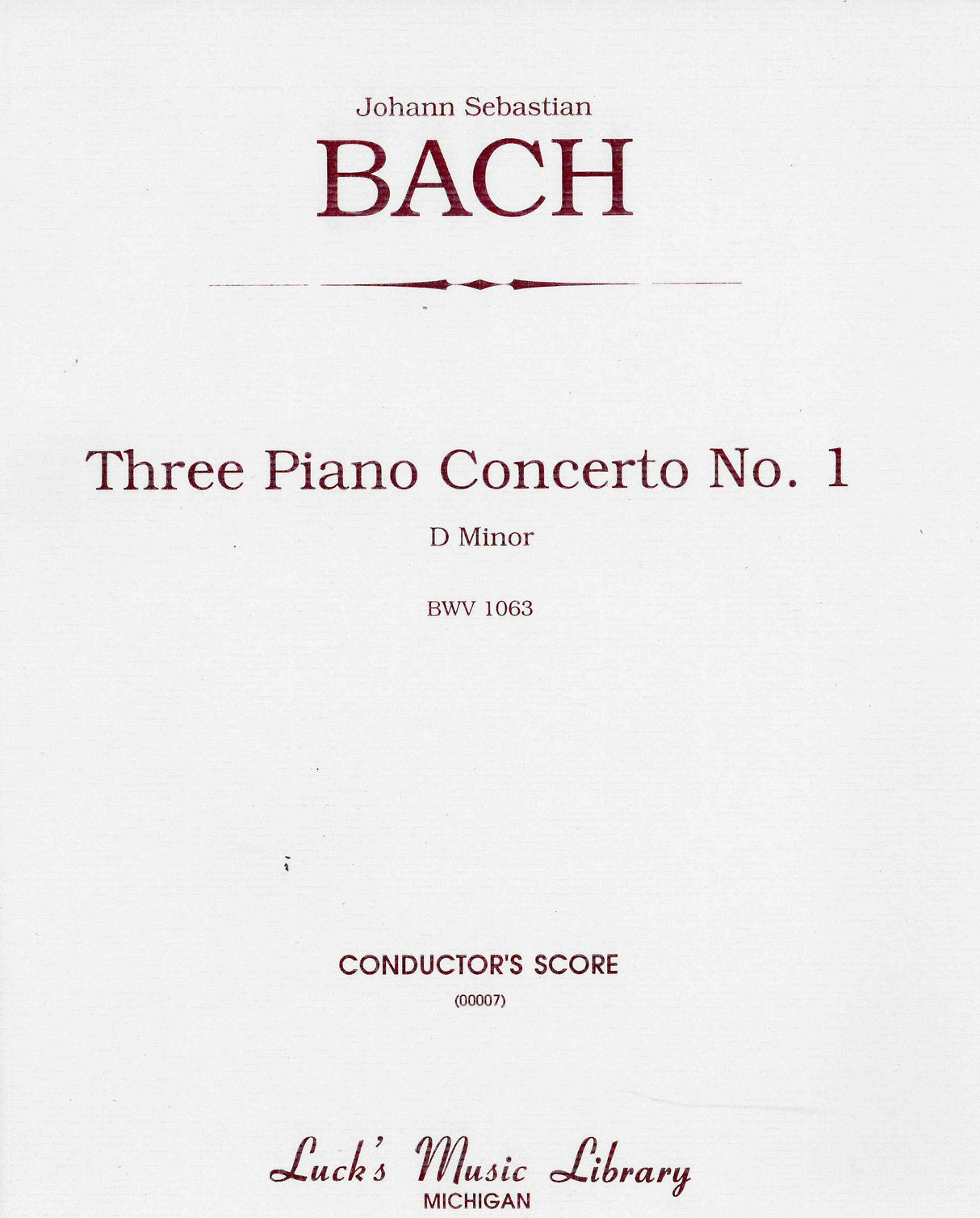 Bach: Concerto for 3 Pianos in D Minor, BWV 1063