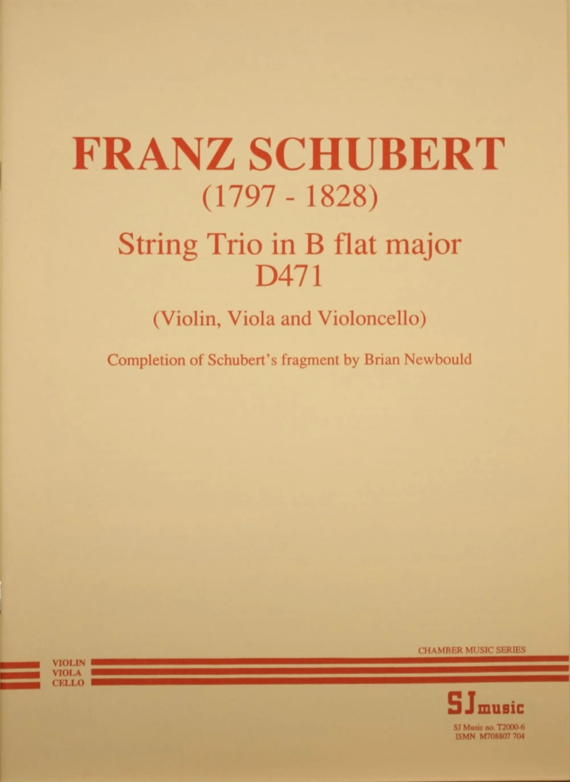 Schubert: String Trio in B-flat Major, D 471 – Ficks Music