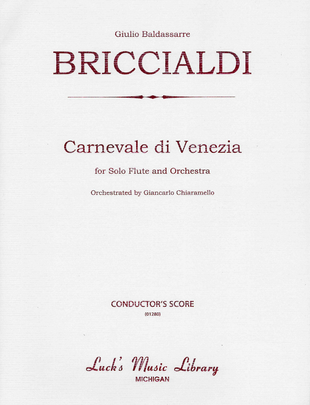 Briccialdi: Carnevale di Venezia, Op. 78 (arr. for flute & orchestra)