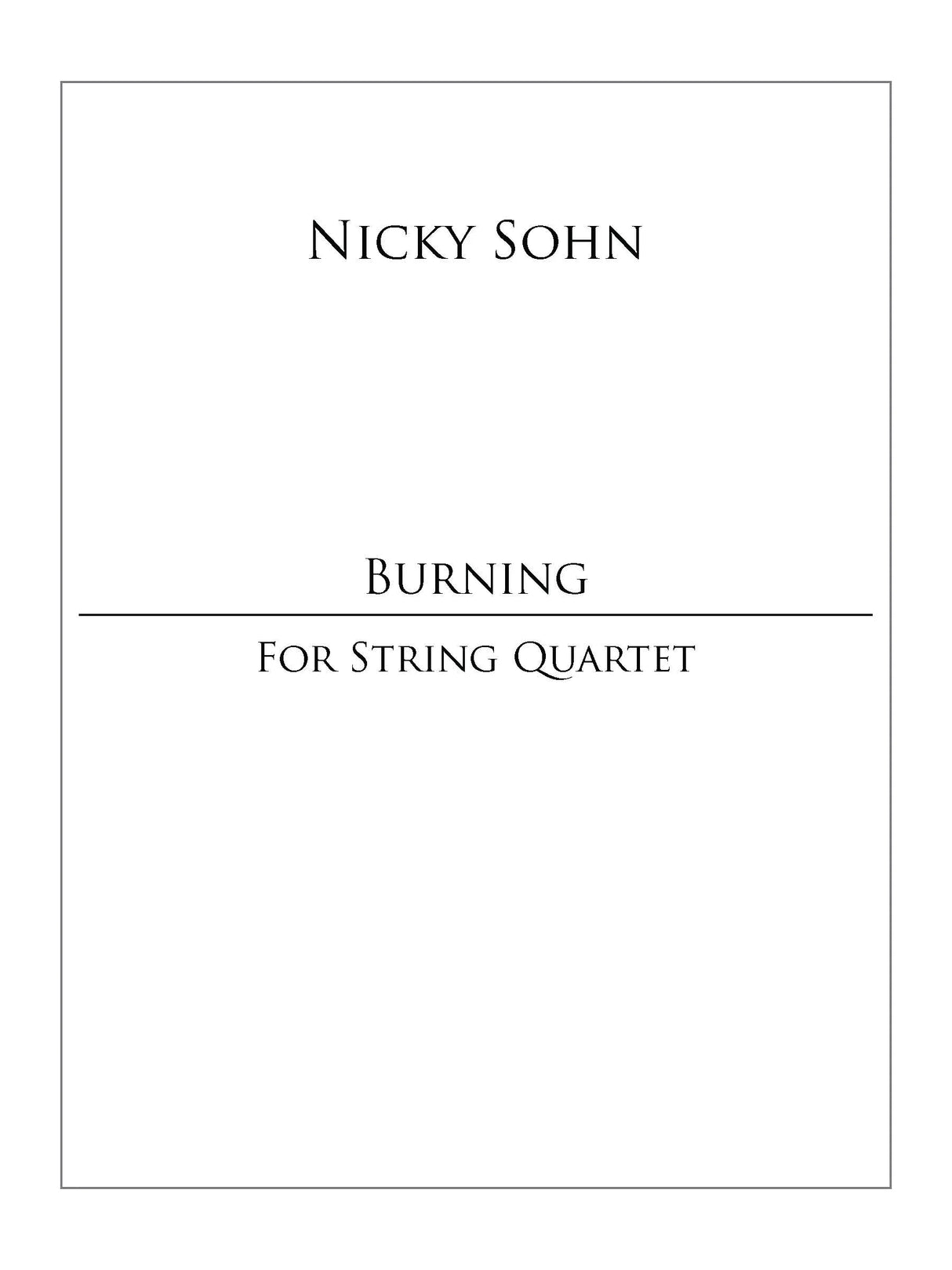 Sohn: Burning