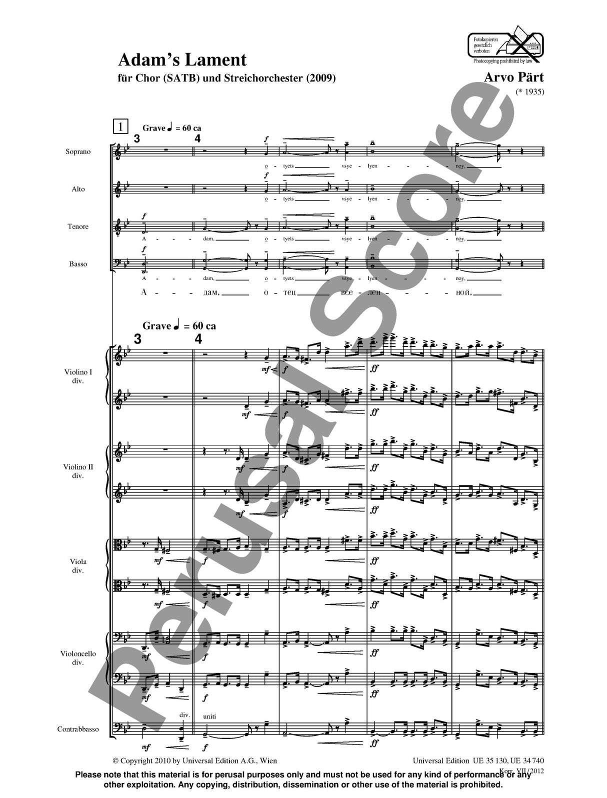 Pärt: Adam's Lament