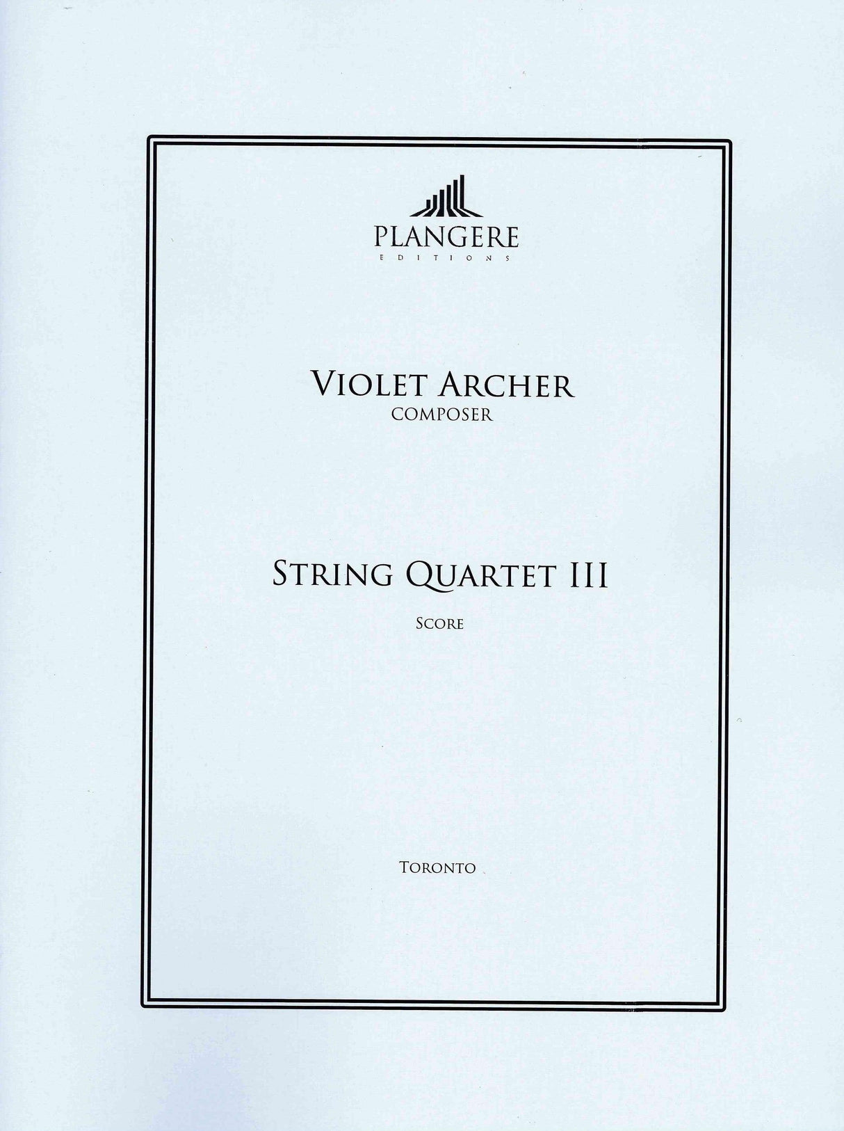 Archer: String Quartet No. 3
