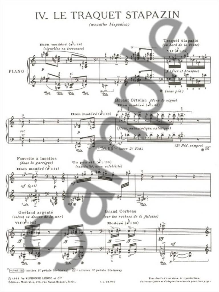 Messiaen: Catalogue d'oiseaux - Volume 2 (Le Traquet Stapazin)