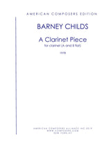 Childs: A Clarinet Piece