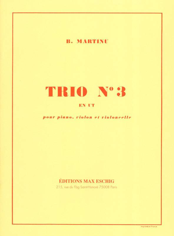 Martinů: Piano Trio No. 3 in C Major, H. 332