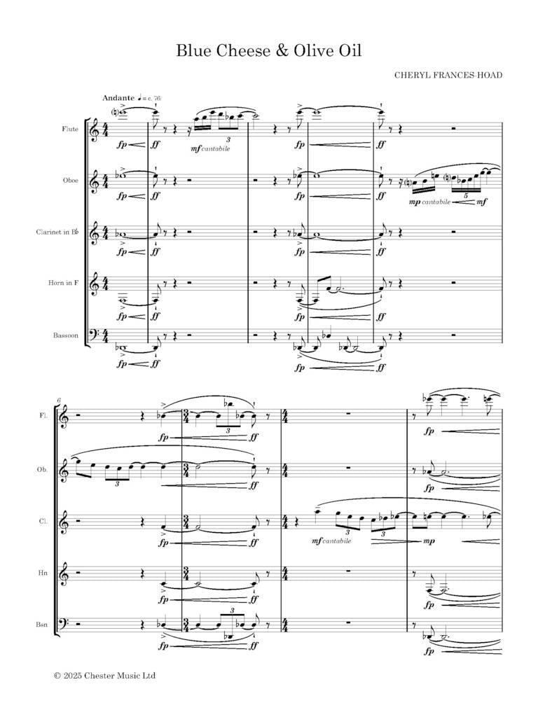 Frances-Hoad: Blue Cheese & Olive Oil